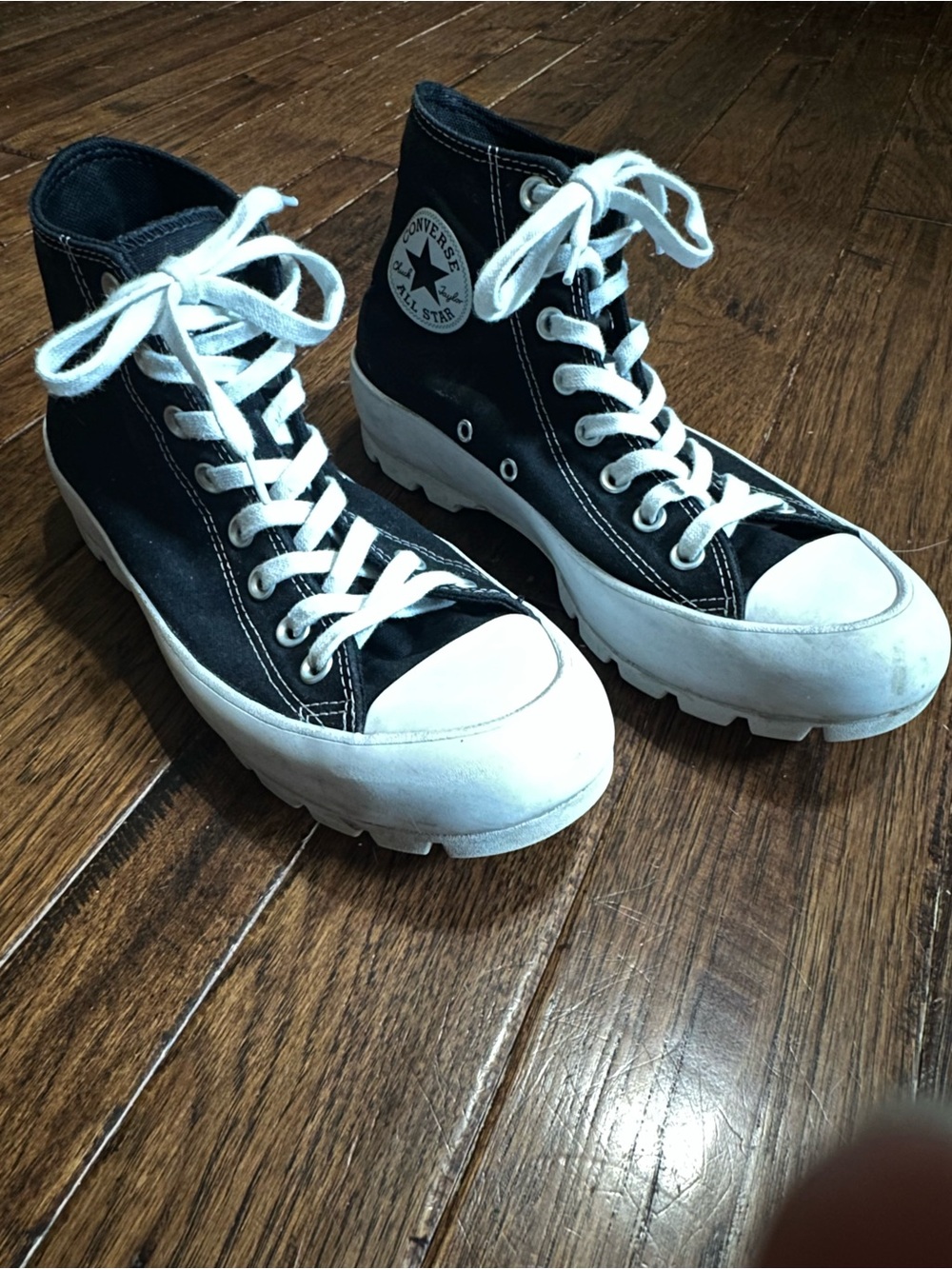 Converse Black All Star Lugged Platform Sneakers Women’s Size 9